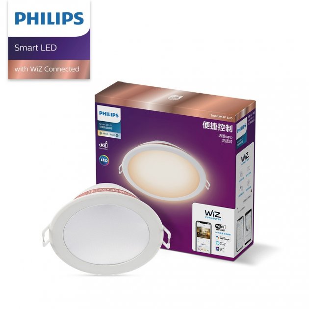 Philips 飛利浦 Wi-Fi WiZ 智慧照明 可調色溫嵌燈 1