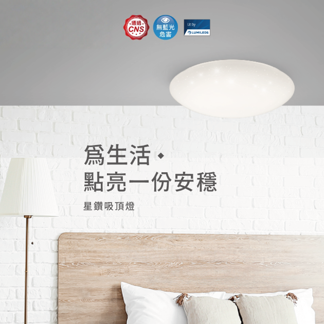 星鑽單色 LED 吸頂燈｜簡約閃耀｜舒適均勻照明