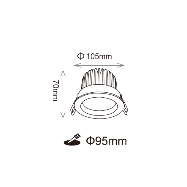 黑鑽石 LED 崁燈｜防眩設計｜高質感重點照明 2