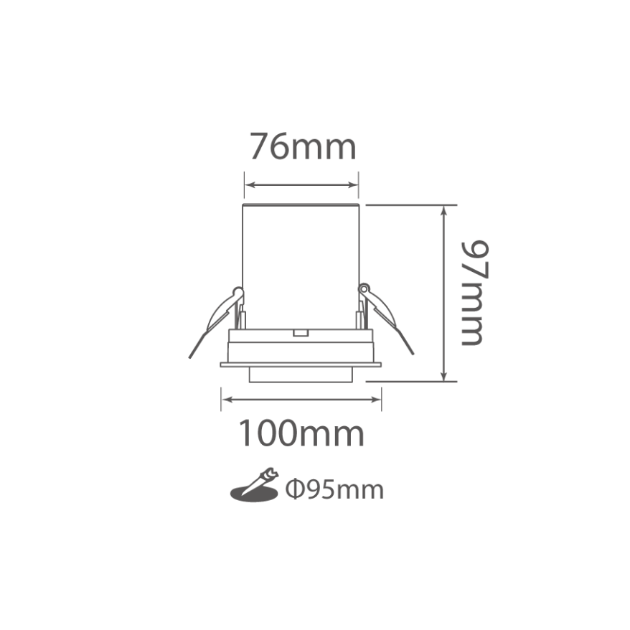 拉伸式 LED 崁燈｜開孔 9.5CM｜可調角度照明 2