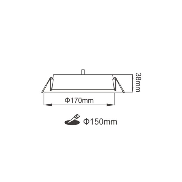 開孔 15CM 防水 LED 崁燈｜耐潮防濕｜室內外適用 2